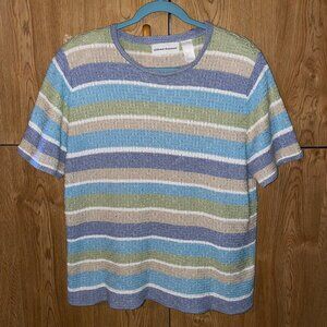 alfred dunner short sleeve knit top